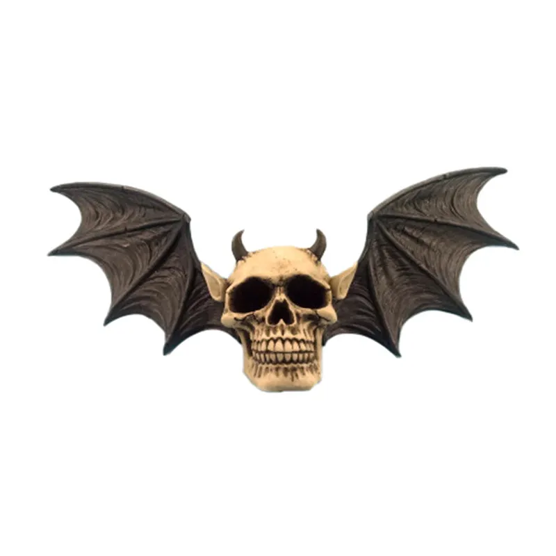 Gothic Wall Plaque - Devil Bat Skull SK375