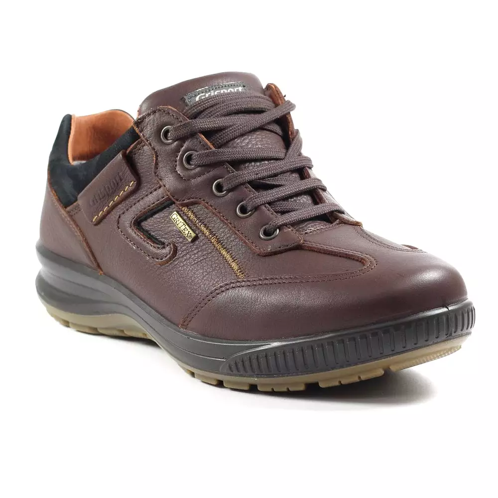 Grisport Arran Brown Shoes Leather Walking Shoe Water Resistant Comfort