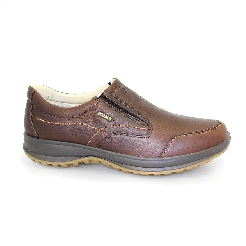 Grisport Melrose Brown Shoes Leather Walking Shoe Water Resistant Comfort