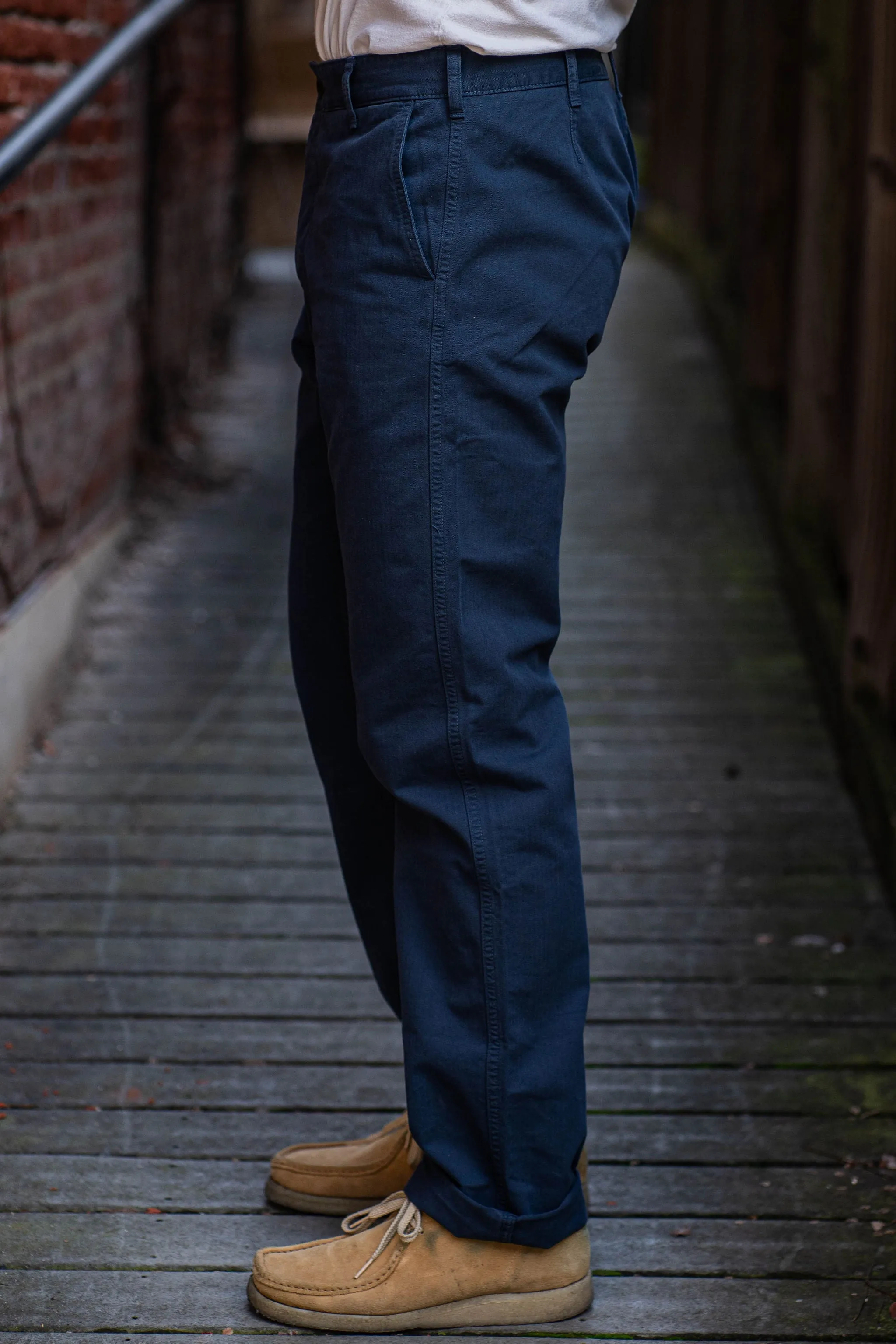 Heimat Textil Journey Pant - Herringbone Ink