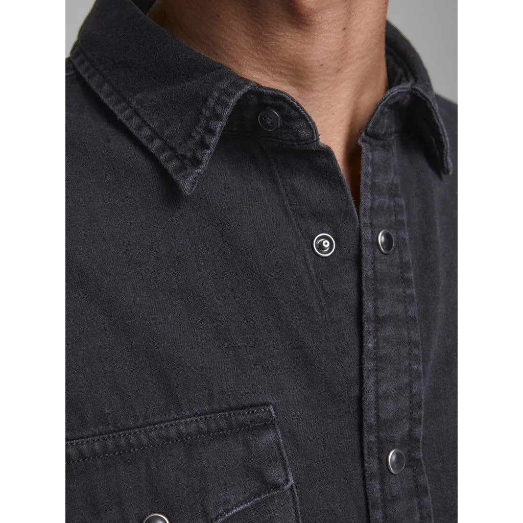 Jack & Jones Sheridan Long Sleeve Denim Shirt Black Denim