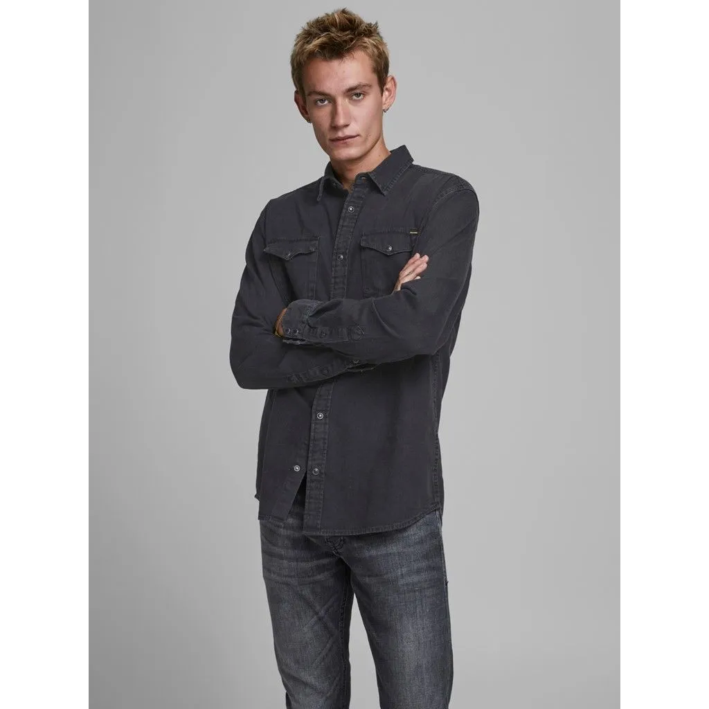 Jack & Jones Sheridan Long Sleeve Denim Shirt Black Denim