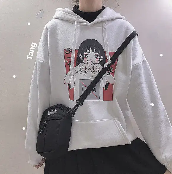 JAPANESE MUTE BLACK WHITE HOODIE BY23157