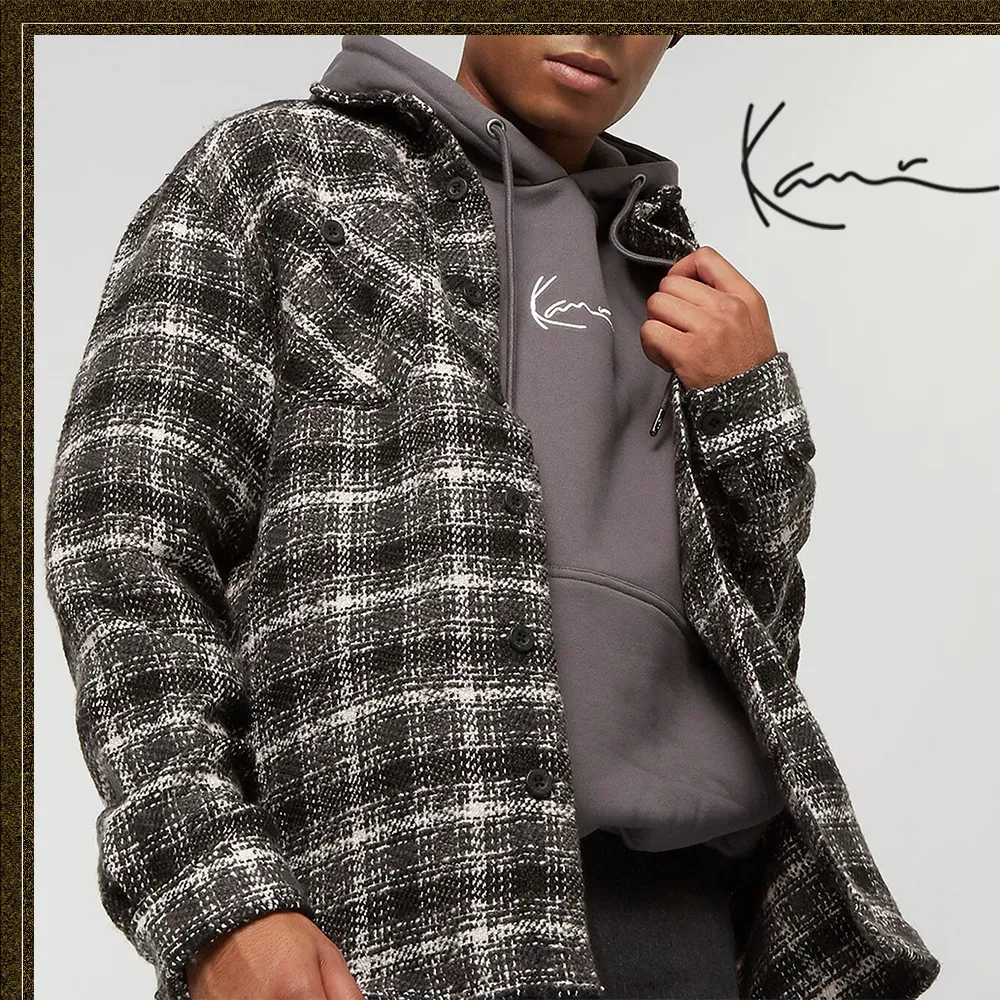 KARL KANI  |Chest Signature Boucle Check Shirt [black/white]