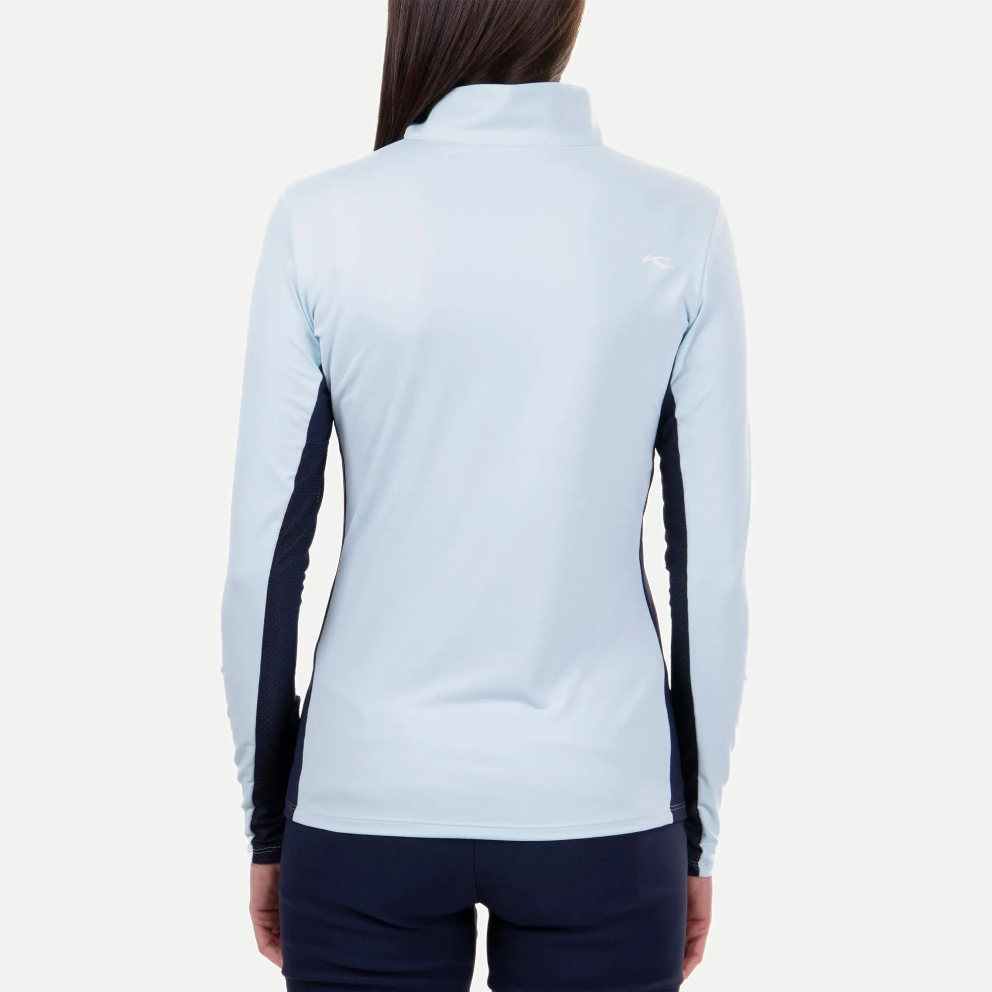 KJUS Sunshine Sport Half Zip Ladies Golf Mid Layer Icy Blue