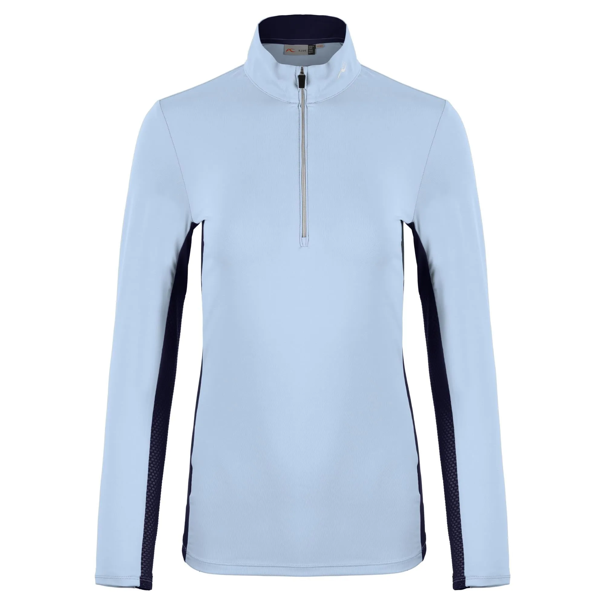 KJUS Sunshine Sport Half Zip Ladies Golf Mid Layer Icy Blue