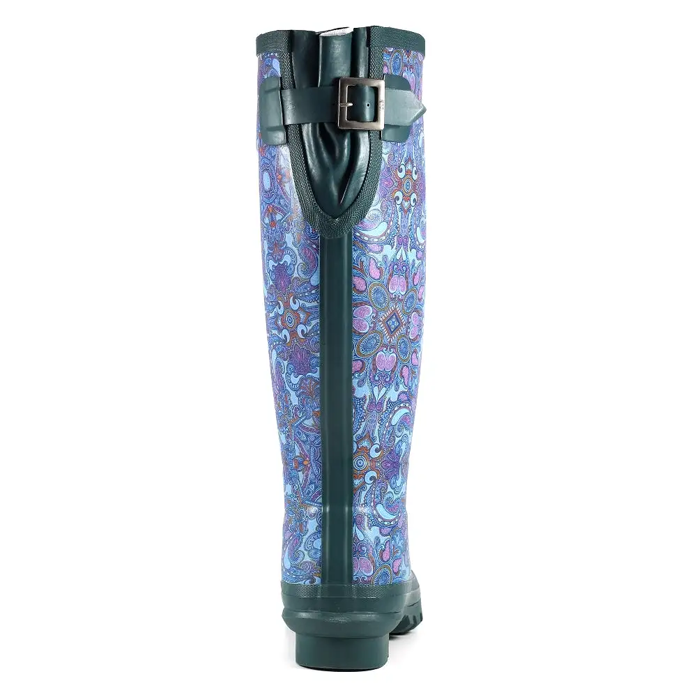 Ladies Laurence Llewelyn-Bowen Wellington Welly Paisley Multi Coloured 3 to 8 SALE