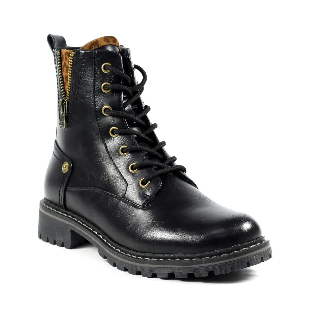 Ladies Lunar Boots Black Laced Military Style Nevada Inside Zip sale