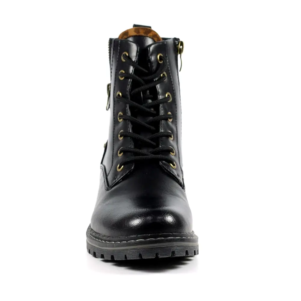 Ladies Lunar Boots Black Laced Military Style Nevada Inside Zip sale