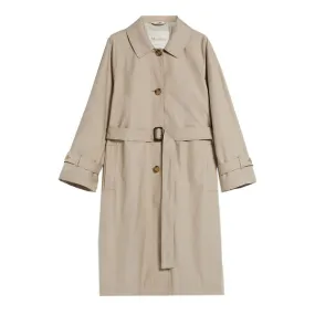 MIDI FTRENCH COAT IN COTTON Woman Rich Beige