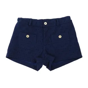 Miss Shannon Shorts Navy Eyelet