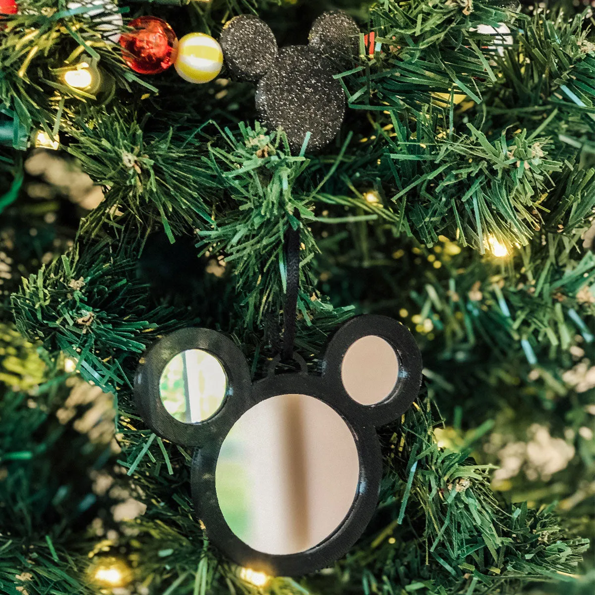 Mouse Head Mirror Ornament