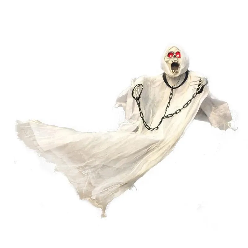 new 90cm Tall White Halloween Decoration Hanging Ghost with Chain