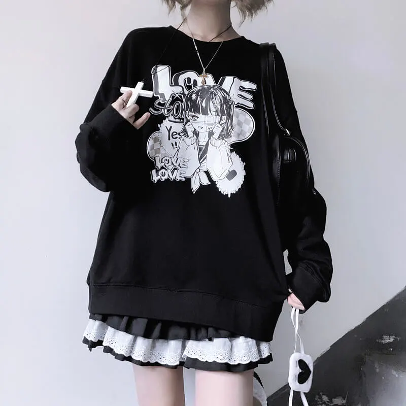 Original autumn and winter new Japanese soft sister cartoon hoodie BY900035