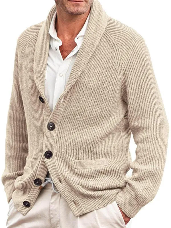 Oversize Knitted Men Cardigan Sweater