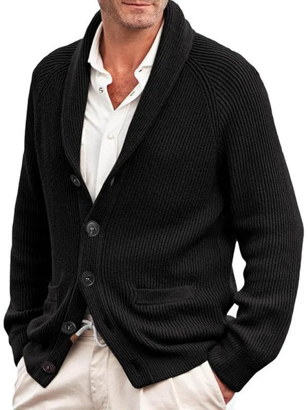 Oversize Knitted Men Cardigan Sweater