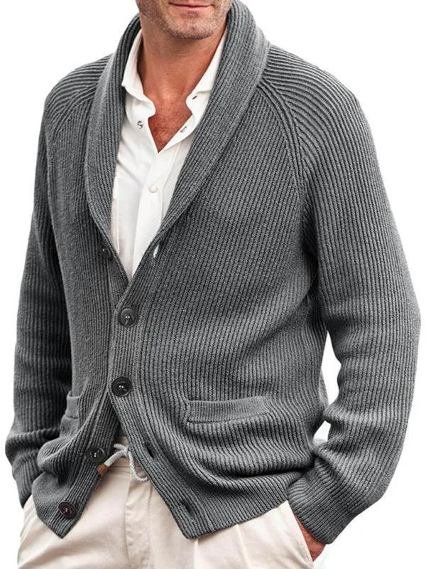 Oversize Knitted Men Cardigan Sweater