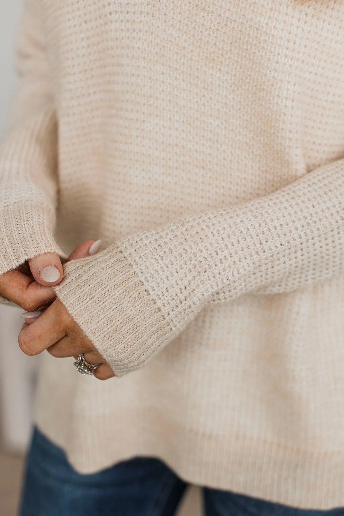 Perfectly Matched Knit Sweater- Oatmeal