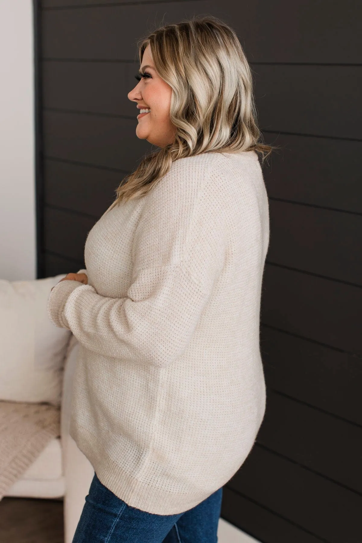 Perfectly Matched Knit Sweater- Oatmeal