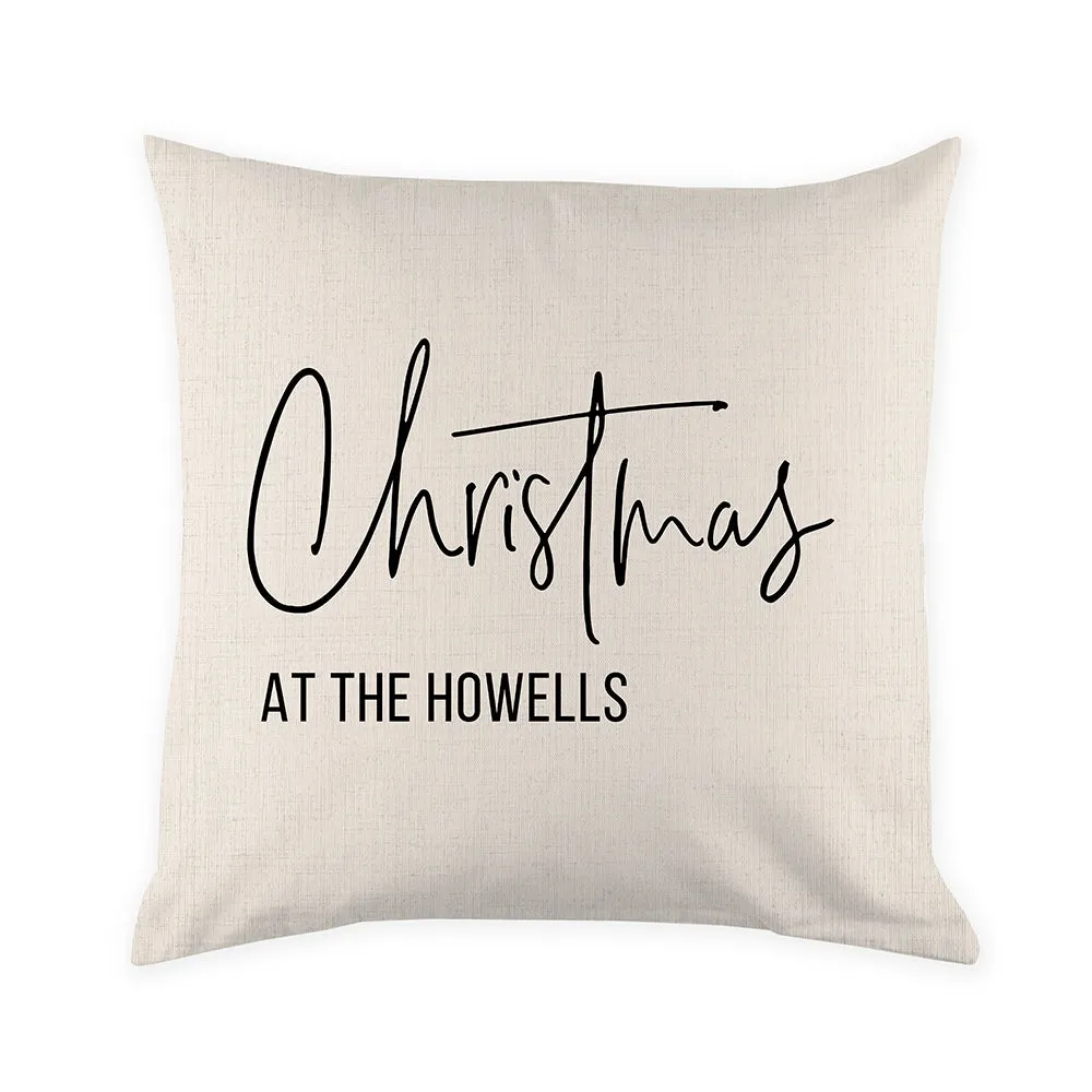 Personalised Christmas at the X Cushion Cover