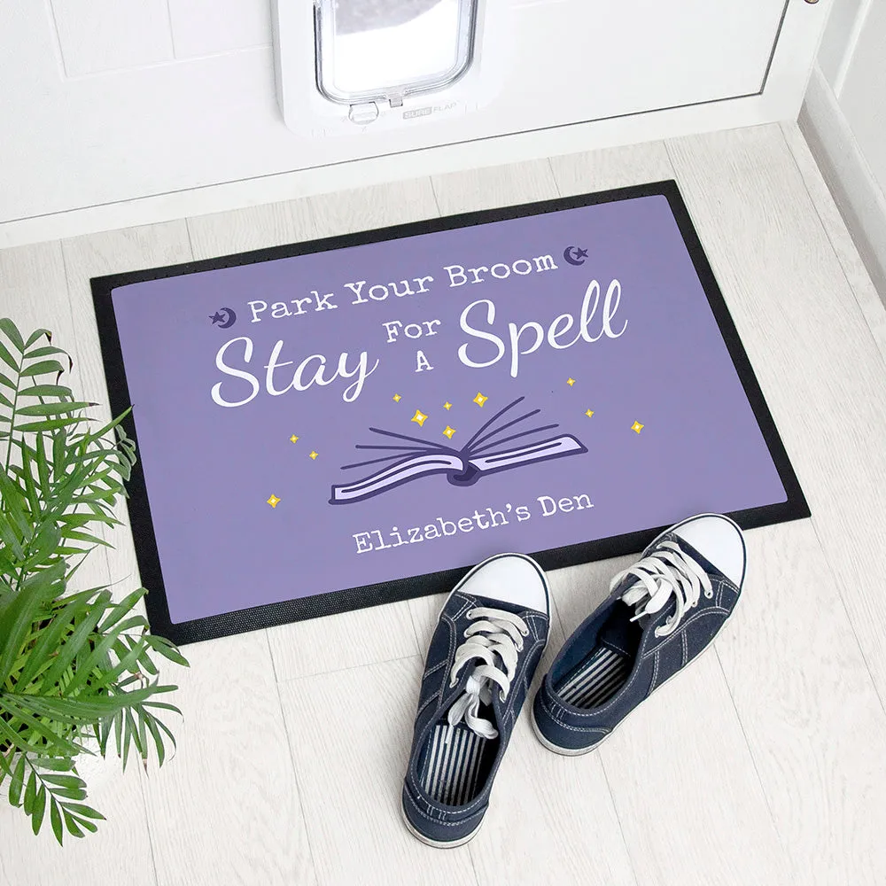 Personalised Halloween Spell Book Indoor Doormat