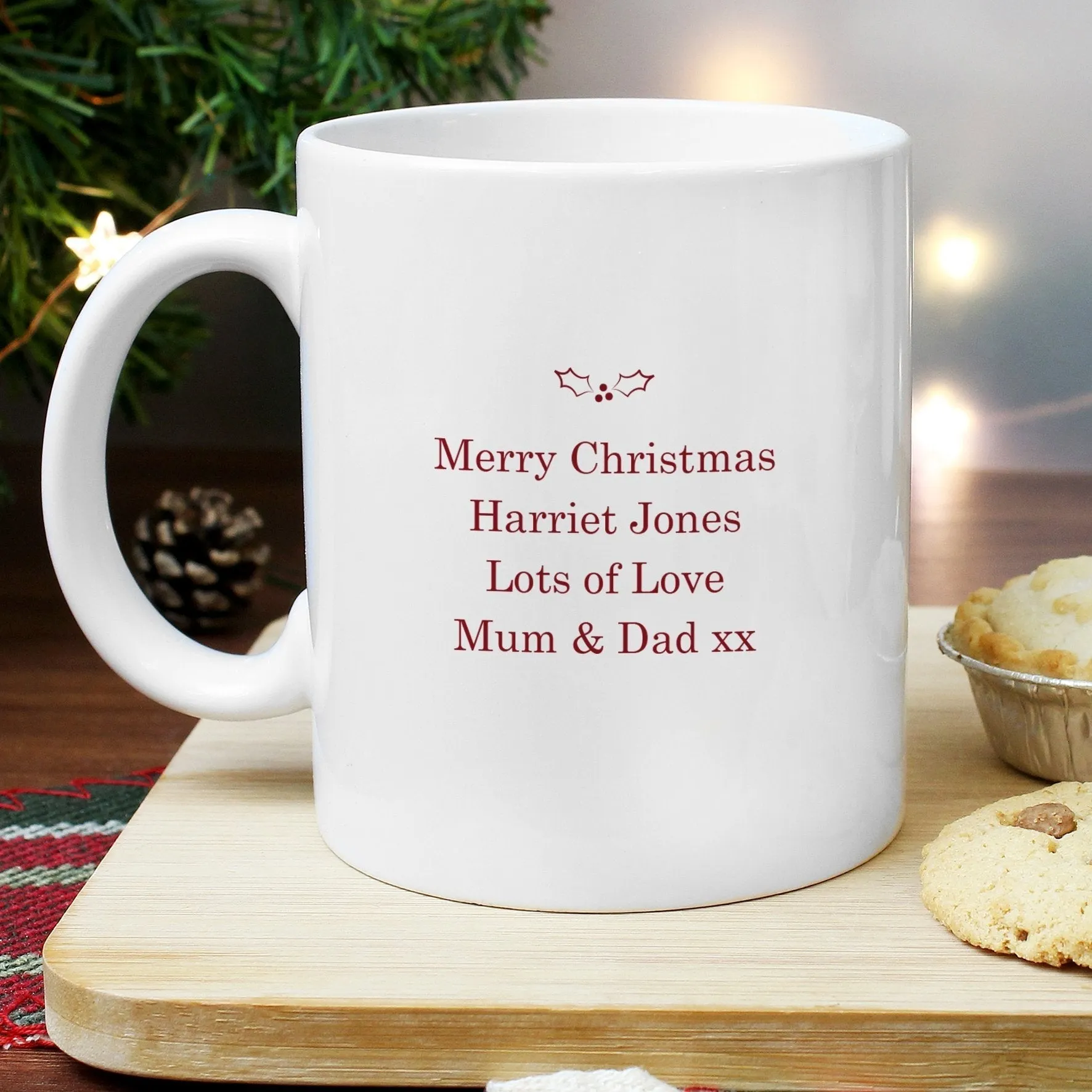 Personalised Merry Little Christmas Mug