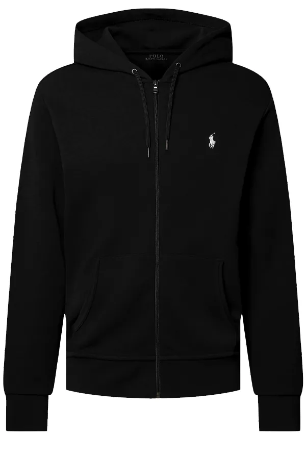 Ralph Lauren Double Knit Zip Hoodie Black