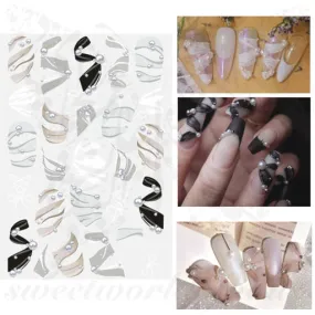 Ribbon Pearls Nail Stickers