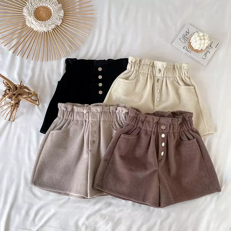 Ruffled High Waist Shorts AD12605