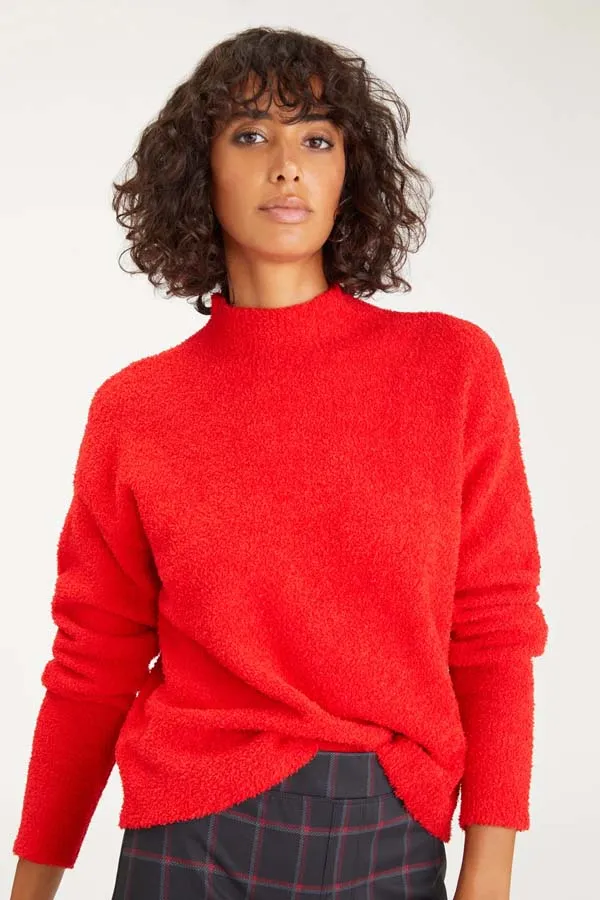 Sanctuary Plush Mock Neck Sweater