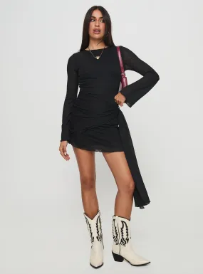 September Ends Mini Dress Black