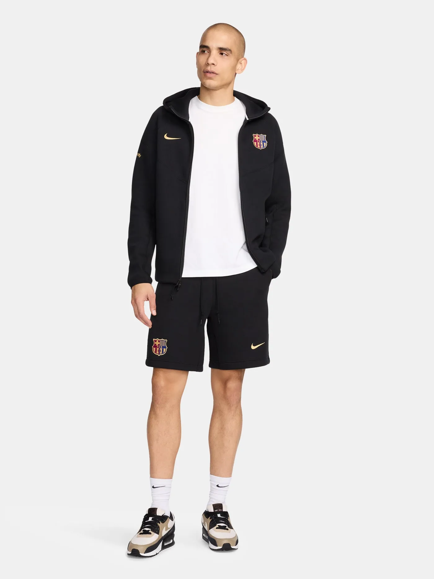 Short tech fleece crest black Bara Nike