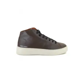 SNEAKERS UOMO ALTE IN PELLE, MARRONE