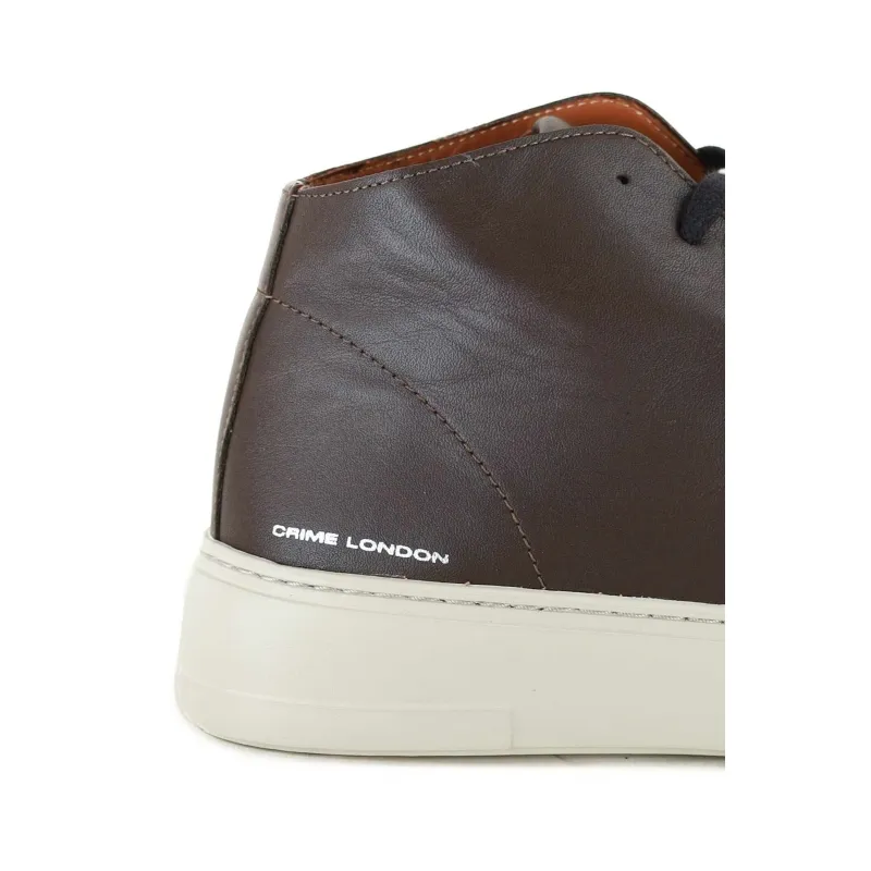 SNEAKERS UOMO ALTE IN PELLE, MARRONE