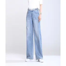 Super Wide Leg Jeans Loose High Waist