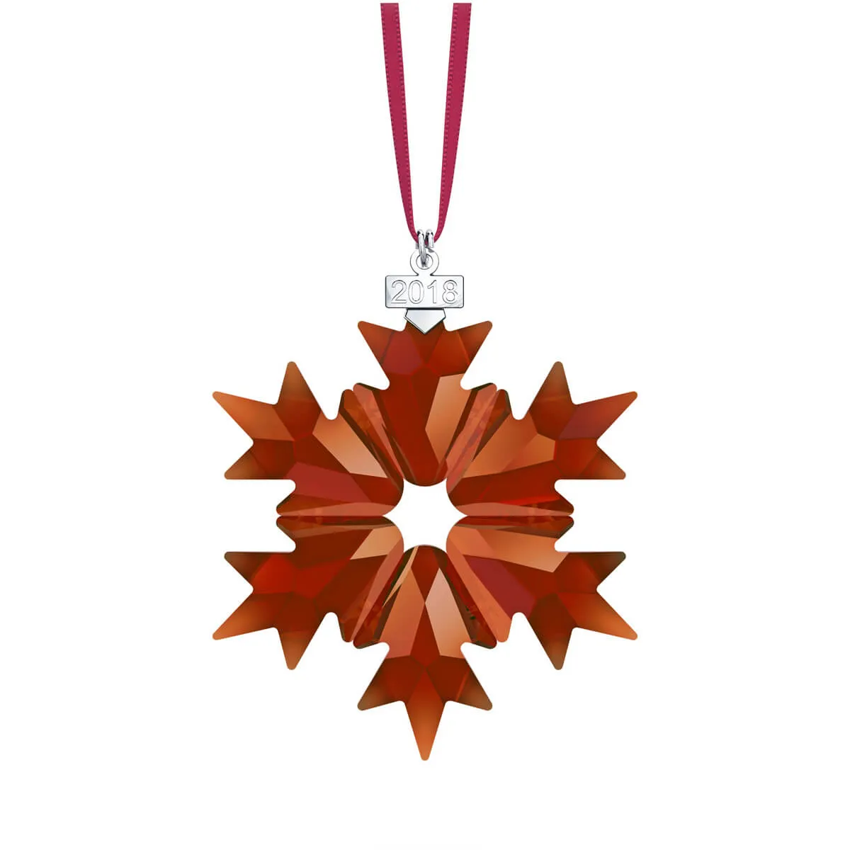 Swarovski Red Crystal Christmas Ornament 2018 Christmas Snowflake -5460487