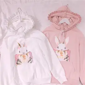 SWEET AND LOVELY BUNNY PRINT HOODIE BY23117