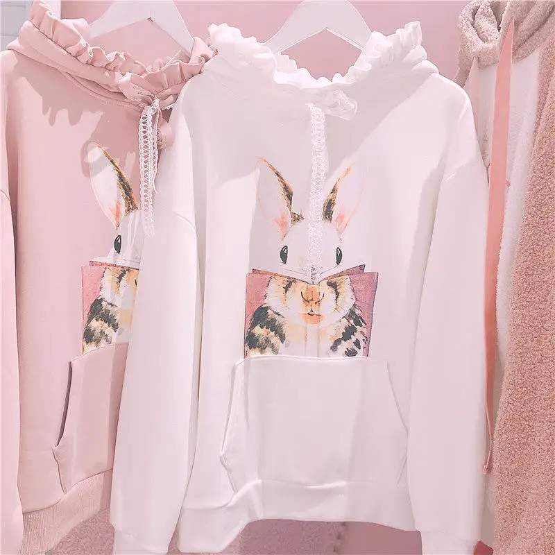 SWEET AND LOVELY BUNNY PRINT HOODIE BY23117