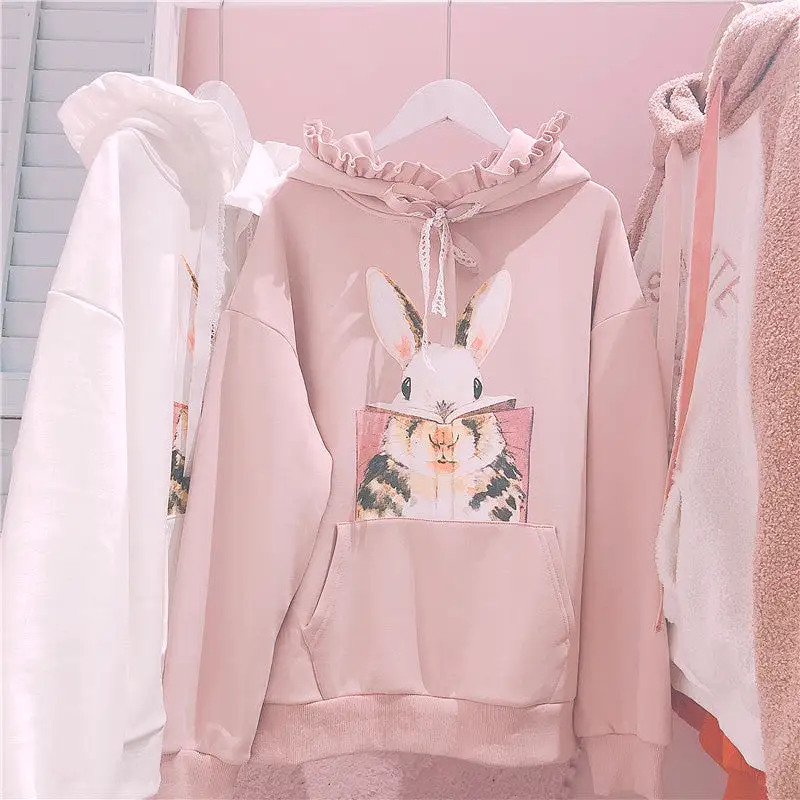 SWEET AND LOVELY BUNNY PRINT HOODIE BY23117