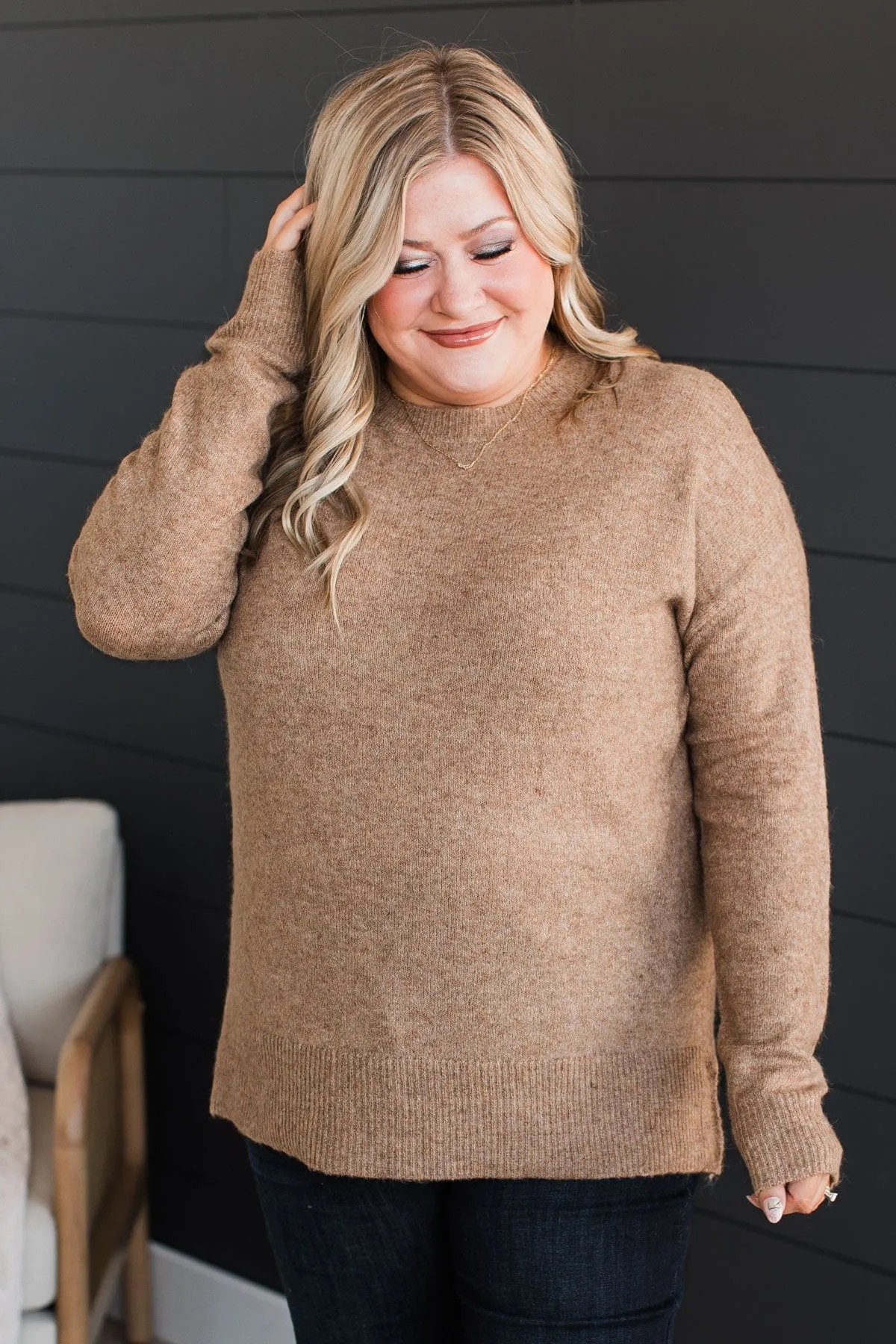 Sweet Harmony Knit Sweater- Mocha