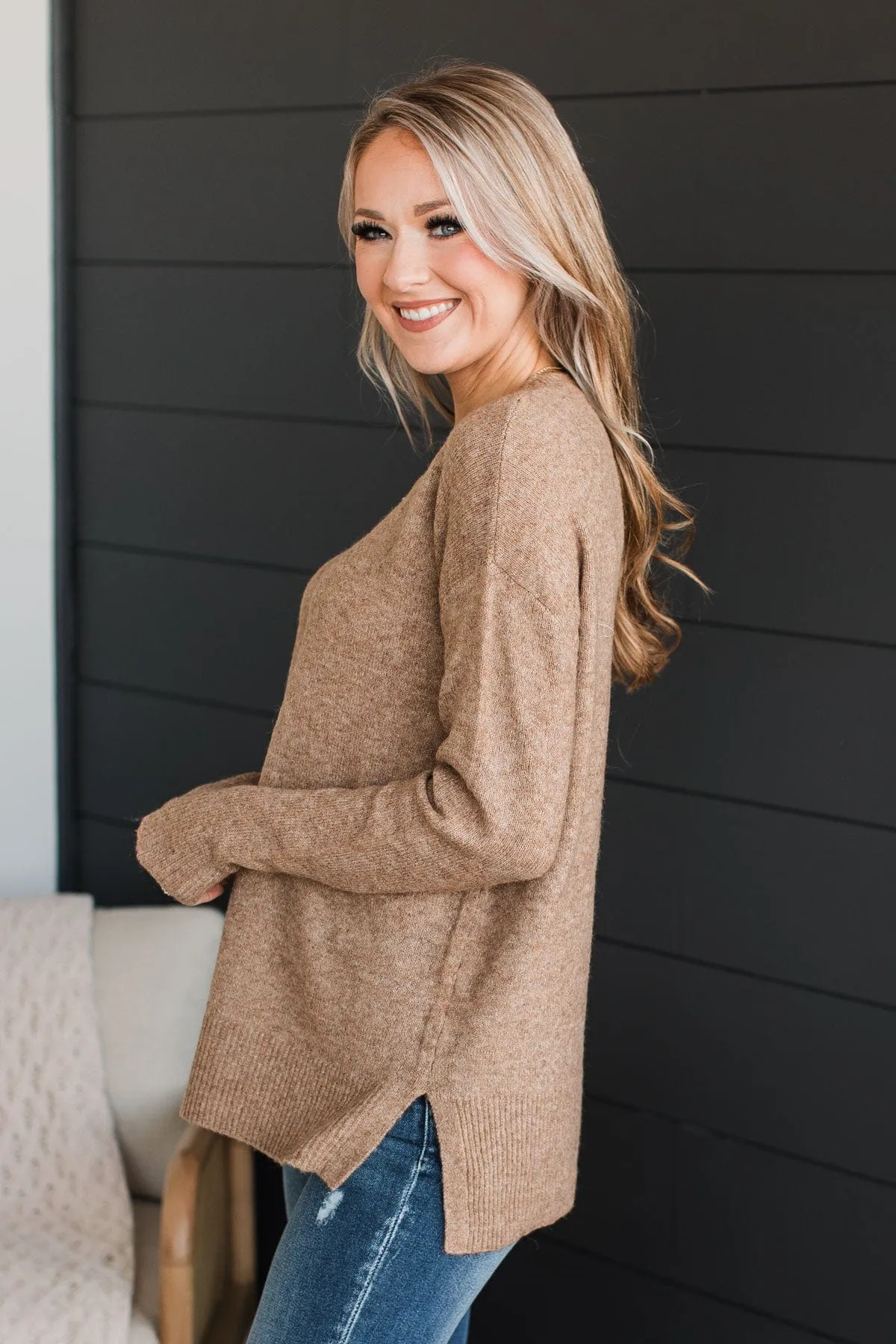 Sweet Harmony Knit Sweater- Mocha