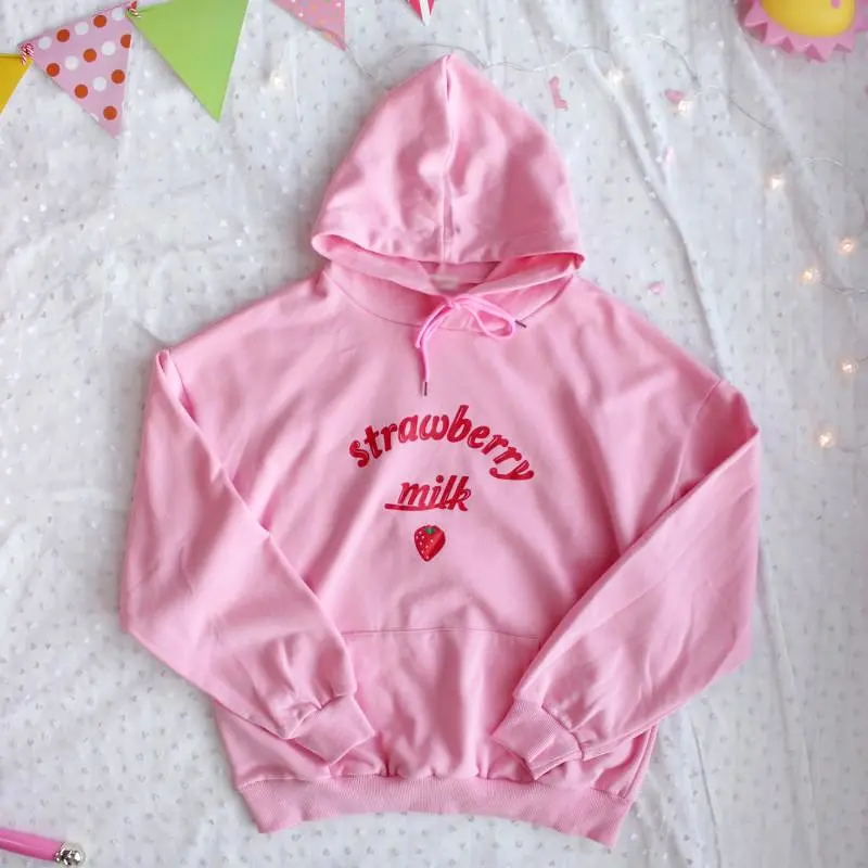 SWEET ''STRAWBERRY MILK'' HOODIE BY23105