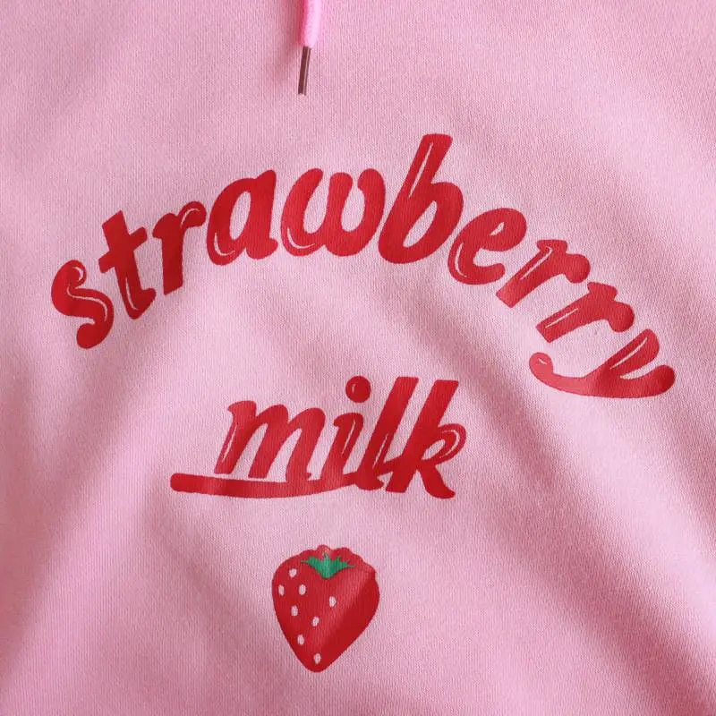 SWEET ''STRAWBERRY MILK'' HOODIE BY23105