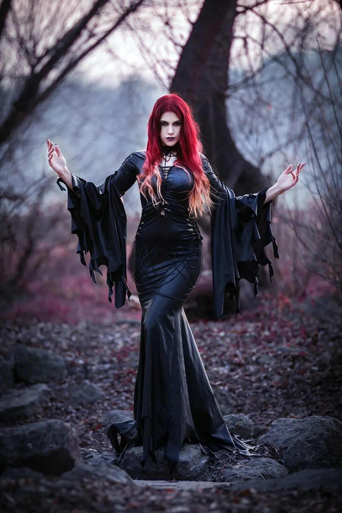 The Latex Morticia Gown