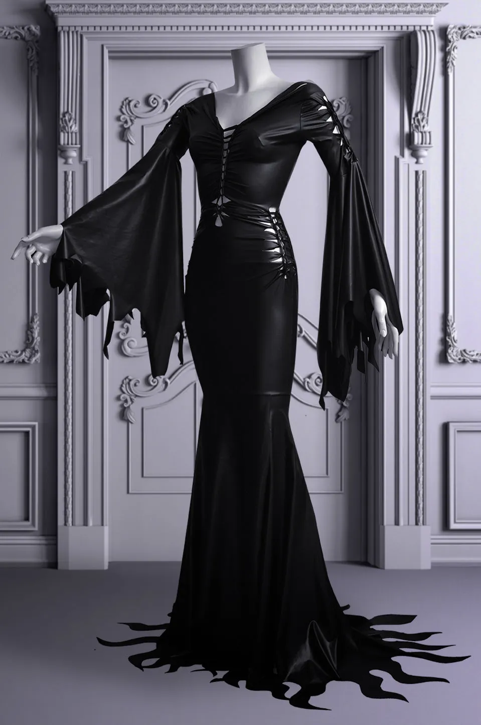 The Latex Morticia Gown