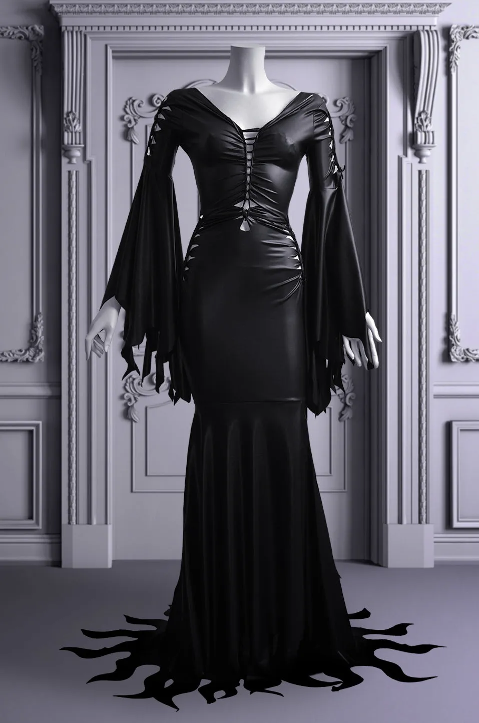 The Latex Morticia Gown