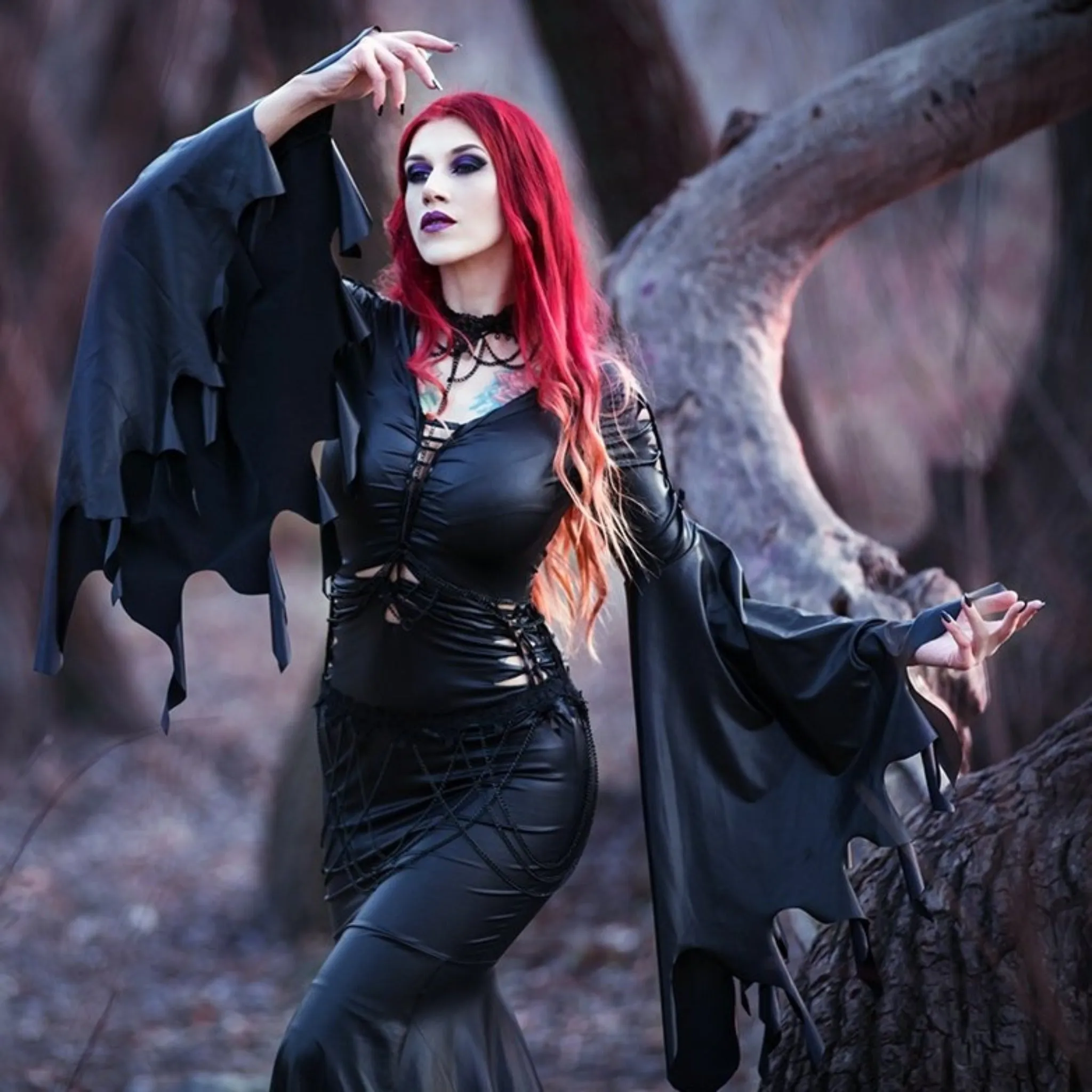 The Latex Morticia Gown