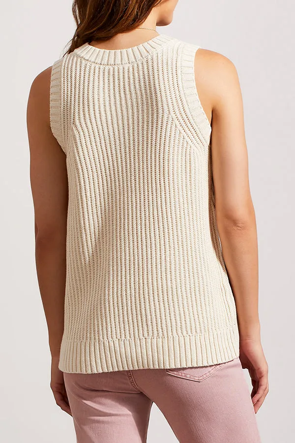 Tribal Ribbed Knit Sweater Tank