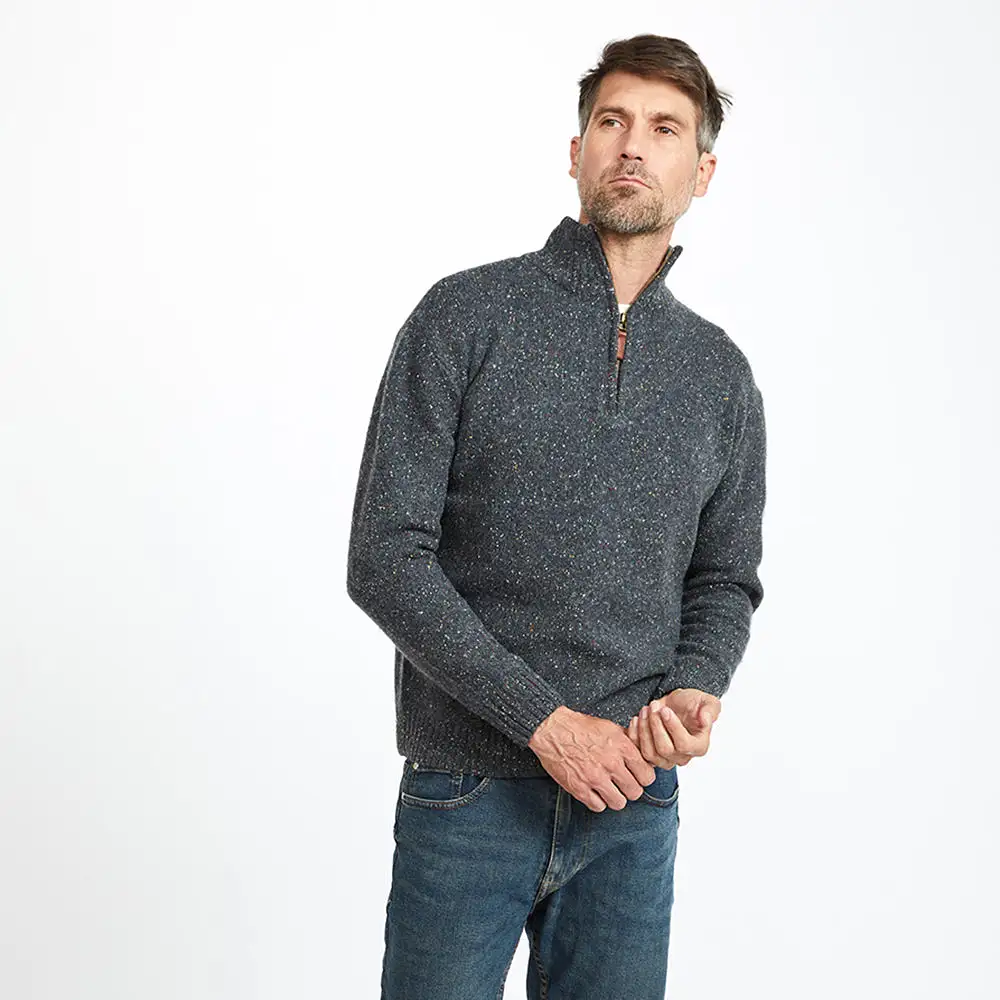 Troyer Quarter Zip Lambswool Sweater