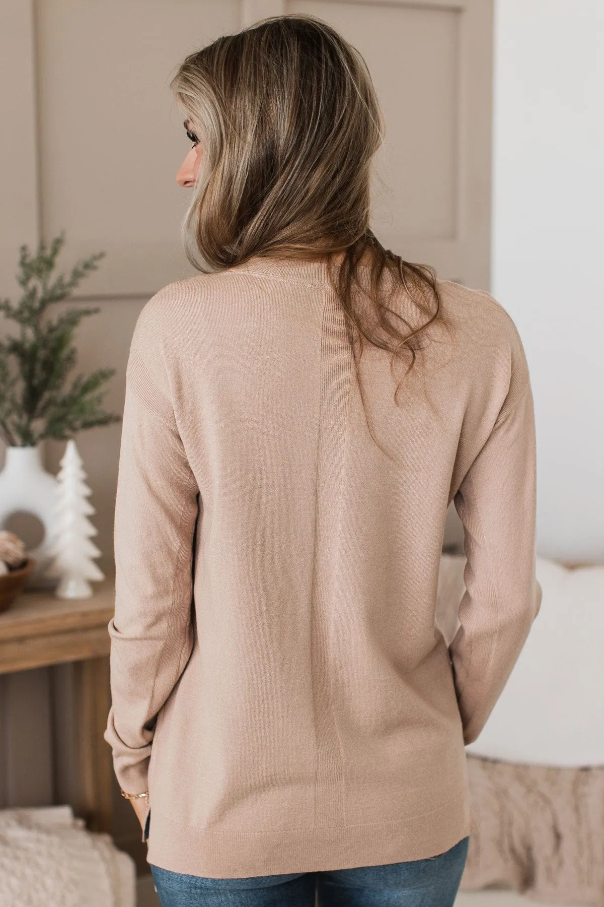 Unforgettable Feeling Knit Sweater- Taupe